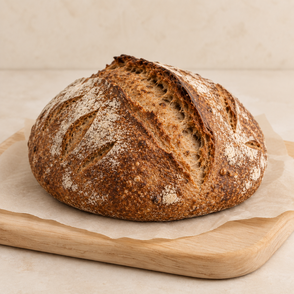 Whole Wheat Sourdough loaf by Crumb please